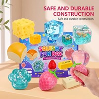 Lot de 8 jouets sensoriels Squishy amusants en boîte – Kit anti-stress à rebond lent et malléable – Cadeau de bureau