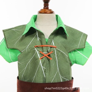 Costume d'elfe vert en polyester pour enfant, déguisement <span class=keywords><strong>de</strong></span> fête d'Halloween pour garçon, Peter Pan & Wendy - Product Image 6