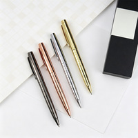Stylos à bille métalliques de luxe à motifs, vente en gros, élégants, de haute qualité, avec logo, présentés aux clients comme cadeaux