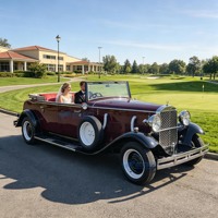 Voiture Classique Rouge Cabriolet Électrique Personnalisée en Usine, Modèle Exquis, Direct Usine, pour Tourisme