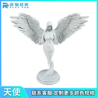 Sculpture en résine d'ange, Art déco, artisanat, 14,8 cm, décoration d'intérieur, figurine artistique, cadeau artisanal