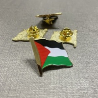 Insigne émaillé personnalisé pour l'artisanat en métal palestinien Drapeau du pays Émail doux Souvenirs Épingles de Palestine