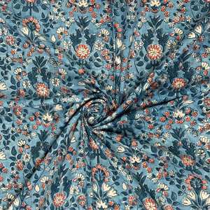 Tela de Algodón Estampada a Mano para Confección de Vestidos - Product Image 4