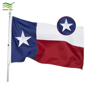Bandera del estado de Texas, cabezal de lona a prueba de decoloración y Color vivo, banderas del estado de Texas de poliéster con arandelas de latón XL, 3x5 pies