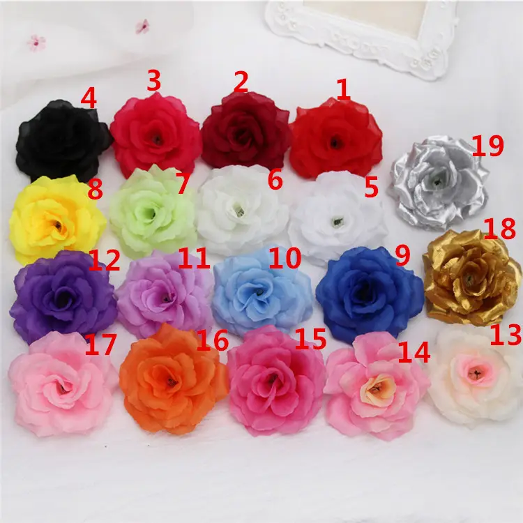 Cheap China Wholesale Artificial White Rose Wedding Flower Single Rose Silk Head For Decoration And Gift Diy Floral Arrangement