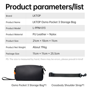 Bolsa de Almacenamiento Impermeable LKTOP para DJI Osmo Pocket 3 Creator Combo, Estuche de Transporte Portátil para Insta360 <span class=keywords><strong>X4</strong></span> Action 5 <span class=keywords><strong>Pro</strong></span> - Product Image 6