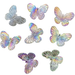 Pendentif papillon en acrylique, couleurs mélangées, gravé au laser, ornement de voiture DIY, décoration artisanale, origine Yiwu, printemps 2023 - Product Image 3