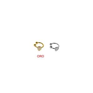 <b>Crystal</b> <b>Earrings</b> 316L Stainless Steel PVD Gold Plating Heart Shape <b>Studs</b> For Women Jewelry ORO - Product Image 1