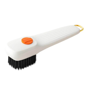 Shoe Brush Nylon Bristles Plastic Handle With Hanging Loop Soap Dispense For Cleaning Shoes - Product Image 5