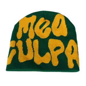 Bonnet unisexe personnalisé en jacquard, tricoté en acrylique, style Y2K, avec logo imprimé sur toute la surface, broderie 3D, style personnage, vente en gros - Product Image 6