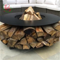 Brasero extérieur en acier Corten pour brûler du bois - Multifonctionnel, taille personnalisable