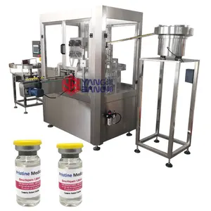 50 Vials per min Automatic Injection Liquid Filling and Sealing Machine 5ml 10ml Glass Vial Filling Machine With Washing Machine