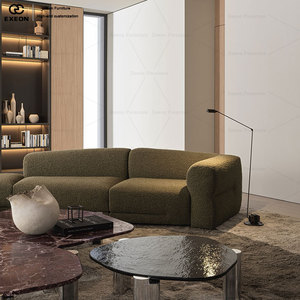 Mobili di Lusso Classici Italiani per <span class=keywords><strong>Soggiorno</strong></span> - Set di Divani Curvi in Tessuto Creativi per Villa - Divano Componibile di Design - Product Image 2