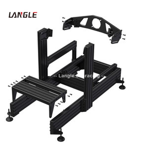 Chasis Nuevo diseño Marco de perfil de aluminio negro Moza R5 Racing Wheel Sim Racing Rig Coche Avión Simundai Sim Racing - Product Image 2