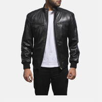 Vestes zippées professionnelles pour hommes, décontractées, d'hiver, grandes tailles, en cuir véritable de haute qualité, respirantes, écologiques, à séchage rapide et brillantes