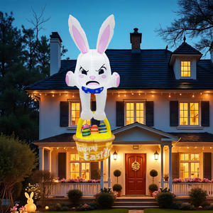 Nuestro cálido conejito <span class=keywords><strong>de</strong></span> Pascua <span class=keywords><strong>de</strong></span> 8 pies tirando <span class=keywords><strong>de</strong></span> <span class=keywords><strong>cesta</strong></span> <span class=keywords><strong>de</strong></span> huevos divertida decoración <span class=keywords><strong>de</strong></span> Pascua para decoraciones navideñas - Product Image 5