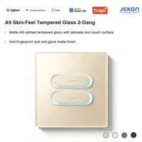 Interrupteur intelligent A9 Tuya à double circuit indépendant en verre trempé avec signal Zigbee 3.0 stable, compatible avec l'écosystème Tuya Smart