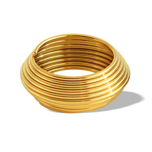 Geometric <b>Ring</b> 18K Gold Plated Multiple Stripes Unisex Fashion Jewelry Party Wear - Product Image 5