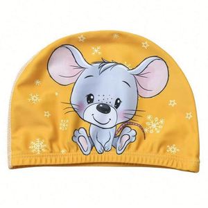 Divertido Gorro de Natación de Nailon Colorido Azul Rosa Amarillo con Dibujos Animados para Niños 2024 con Logotipo Personalizado - Product Image 2