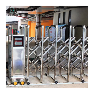 Portail coulissant pliant industriel manuel en acier inoxydable, portail d'entrée télescopique électrique rétractable pour allée - Product Image 2