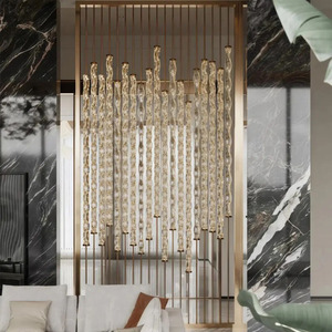 Tùy Chỉnh Sảnh Khách Sạn Vàng Cắt Laser Kim Loại Màn Hình Thép Không Gỉ Không Thấm Nước Bong Bóng Trang Trí Phòng Chia Phân Vùng - Product Image 4