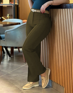 GX8022 Boutique di Abbigliamento Moda 2024 Pantaloni Casual da Donna a Tinta Unita Streetwear a Vita Alta - Product Image 4
