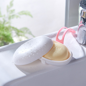 Japanese Style Oval Soap Dish With Silicone Seal Portable For Travel And Home Use - Product Image 3