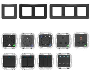 แผงกระจกคริสตัลเต้าเสียบชาร์จไฟ USBT เต้ารับคู่สวิตช์ไฟติดผนังเต้ารับไฟฟ้าที่ผนัง - Product Image 3
