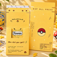 Enveloppes rigides à fermeture éclair pour cartes à collectionner Pokémon, avec pochette en papier à ouverture facile, personnalisables et imprimées, pour pack mystère
