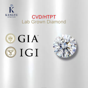 เพชรทรงกลม IGI CVD/HTPT 0.3 กะรัต-6 กะรัต เพชรคุณภาพสูงที่เพาะเลี้ยงในห้องปฏิบัติการ หลายขนาด - ได้รับการรับรองจาก GIA/IGI สำหรับการทำเครื่องประดับ - Product Image 1