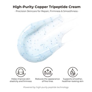 Crème au cuivre à marque privée, 12 peptides GHK-Cu, raffermissante, anti-rides, hydratante pour le visage, réparation de la barrière cutanée, 50 ml, crème pour le visage ODM - Product Image 5