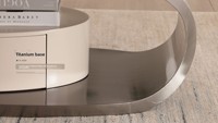 Italienischer Luxus Moderner TV-Schrank Couch tisch Kreative Rock Board Ovale Kombination für Wohnzimmer Einfache Home Wood Panel Style
