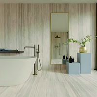 Dalle de marbre en travertin beige naturel poli, design moderne pour murs, sols, escaliers, hôtels et villas