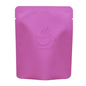 Wholesale Flat Bottom Coffee Drip Packaging Bags Pouch Coffee Tea Bags With Valve And Zipper