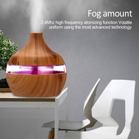 Konka — diffuseur d'air pour aromathérapie, appareil électrique à ultrasons en bois avec port USB, voyants LED, 300ml