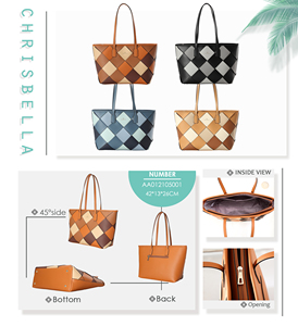 Sunsen chrisbella tùy chỉnh phụ nữ sang trọng Túi mua sắm túi da tote bag với tùy chỉnh in logo - Product Image 6