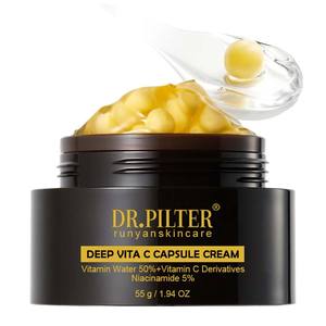 Crème hydratante pour le visage à base de capsules de vitamine C, crème de remplissage pour capsules de vitamine C, crème de blanchiment à la vitamine C, crème anti-<span class=keywords><strong>rides</strong></span> réparatrice, crème pour le visage anti-âge dorée - Product Image 1