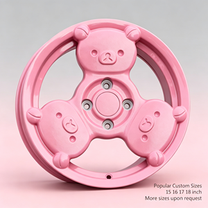 Rines Monobloque Forjados de 15 y 16 Pulgadas con Diseño de Oso Animado, Estilo JDM, para Mini Cooper, Fiat 500, Honda Fit, <span class=keywords><strong>Volkswagen</strong></span> Beetle - Product Image 3