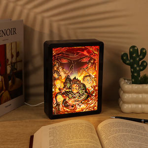 Cadeau Anime Demon Slayer, boîte à lumière avec personnage d'anime, figurine d'action Tengen Nezuko <span class=keywords><strong>Tanjiro</strong></span>, lampe de nuit LED Gojo, lampe de table, décoration de la maison - Product Image 3