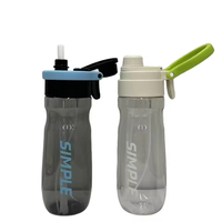 Grande gourde isotherme portable avec bouchon à paille pour étudiants, école et activités de plein air