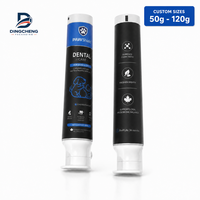Tube souple en aluminium et plastique recyclable de 50g-120g pour emballage de dentifrice, personnalisable en gros avec impression de logo OEM