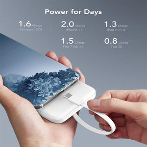 พาวเวอร์แบงค์10000mAh พร้อมสายสำหรับ iPhone Samsung ที่ชาร์จแบบพกพาแบตเตอรี่ภายนอก - Product Image 3
