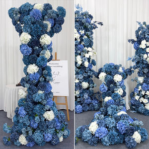 Hortensias Azules Artificiales Realistas Hechas a Mano, Decoraciones para Fondo de Boda, Centros de Mesa, Arreglos Florales, Camino de Mesa - Product Image 4