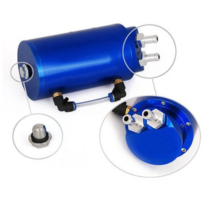 Auso-Racing D1 - Depósito de aceite redondo de metal azul para mejora de motor con tubo de recogida y accesorios - Product Image 2