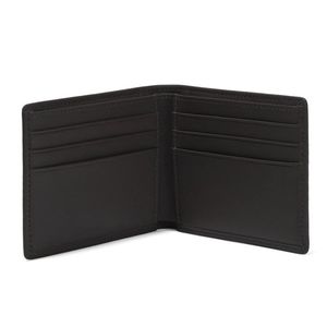 Cartera plegable delgada de cuero con logotipo personalizado Rfid, cartera negra para hombre, carteras cortas para hombre - Product Image 3