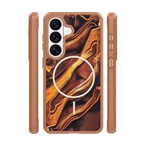 Coques de téléphone magnétiques personnalisées antichoc hybrides avec photo dorée pour Samsung Galaxy S26 S26U S25 FE S24 Plus