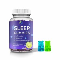 Compléments alimentaires pour le sommeil OEM, extrait de thé vert, gommes à mâcher GABA, mélatonine, L-théanine, gommes pour le sommeil