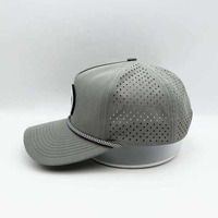 Gorra de Béisbol al por Mayor con Orificios Cortados con Láser, 5 Paneles, Impermeable, Gorras para Hombre, Cierre de Cuerda, Gorra Personalizada con Parche de Goma de PVC, Logotipo, Gorra de Golf para Correr