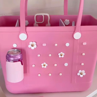 Sac de plage WOOWAVE EVA avec logo personnalisé, design perforé imperméable, sac réutilisable grande capacité pour les vacances à la plage, en plein air