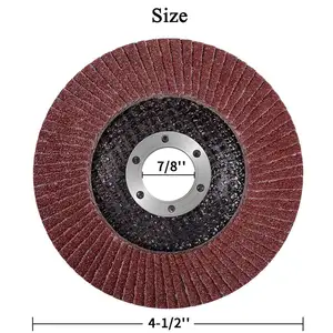 20-Piece 4.5x7/8" 4-1/2" Flap Disc 60 Grit T27 Angle Grinder Sanding Grinding Wheels Abrasive Tools Category